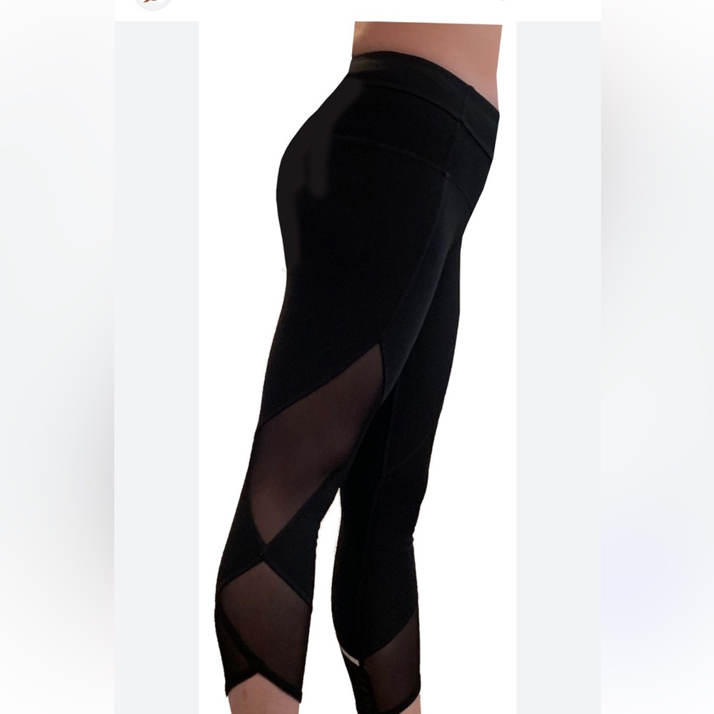 RBX Women’s Active Legging  Capri with Mesh Insert